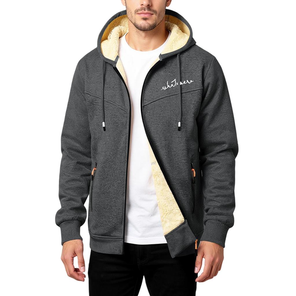 Men's  Add Cotton  Adding Fleece  Thickened  Cardigan  Keep Warm  Jacket  Coat