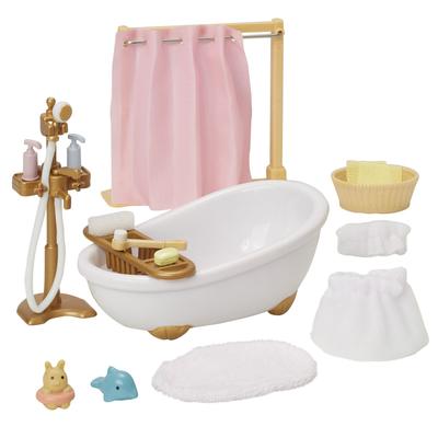 Sylvanian Families Furniture [Bathroom Set] Ka-605 ST Mark Certified Toy Dollhouse for Ages 3 and Up, Sylvanian Families, Epoch