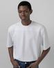 WORK ON BODY OFF [Shoulder +3Cm] Wide Oversized Short Sleeve T-Shirt [White]