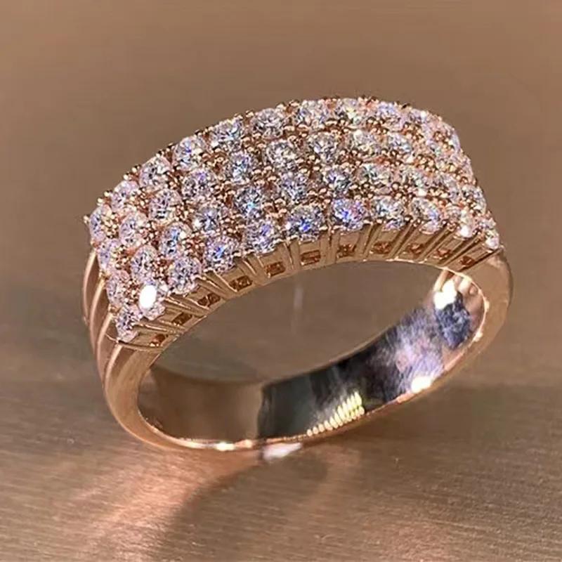 

Adies Style Inlaid Zircon Ring for Women s Engagement, Exquisite and Shiny Fashion, Personalized Geometric Design Accessories 10