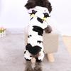 Hooded Dog Winter Coat Cow Pullover for Cold Weather Four-Legged Clothing
