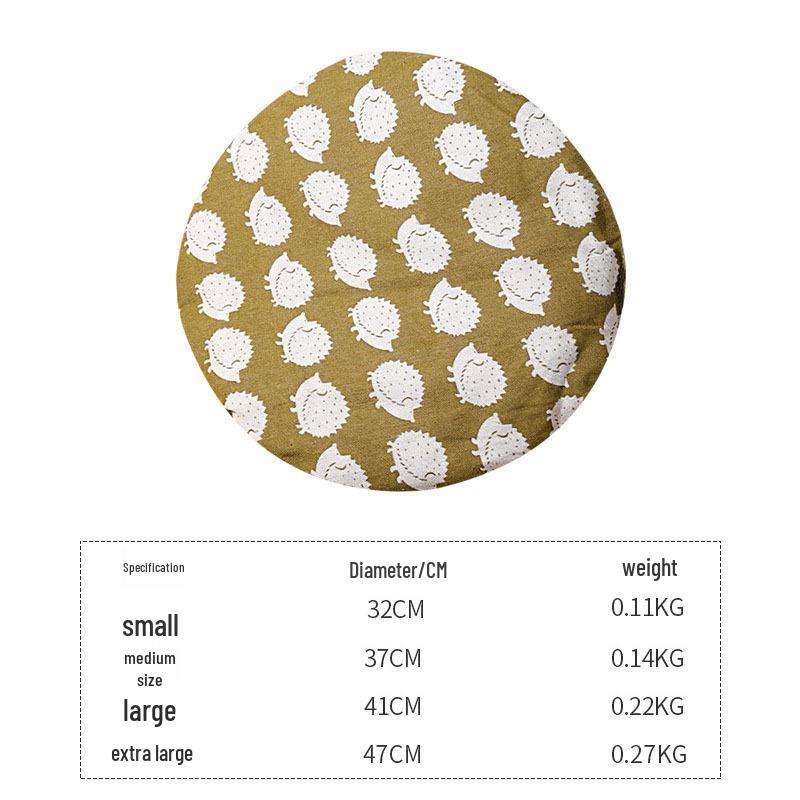 Hand-Woven Round Rattan Pet Bed - Japanese Cattail Cool Mat for Cats and Dogs