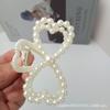Large Pearl Hair Claw Clip Women Back Of Head Stylish Geometric Accessory Fashionable Bun Holder Korean-Inspired