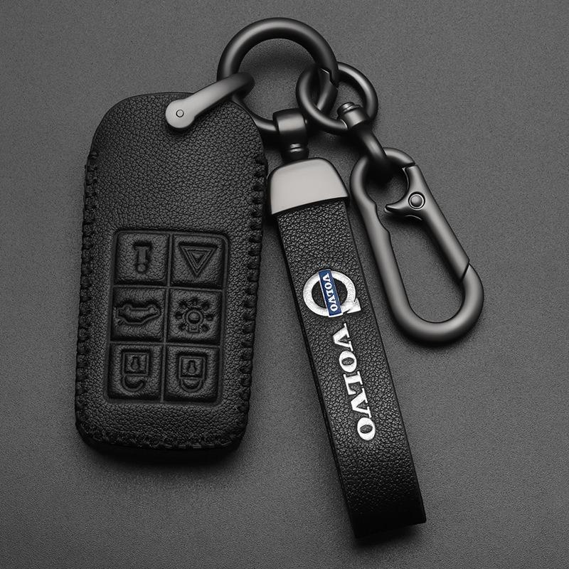 Hochwertige Leder Autoschlüssel Hülle Abdeckung Schale Halter Schutz für Volvo S40 S60 S80 S90 XC60 XC70 XC90 V40 V60 Auto Zubehör
