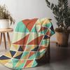 Geometric Quilted Throw Blanket Sofa Bed Cover Decorative Cotton Fleece Blanket For Home Decor Gift