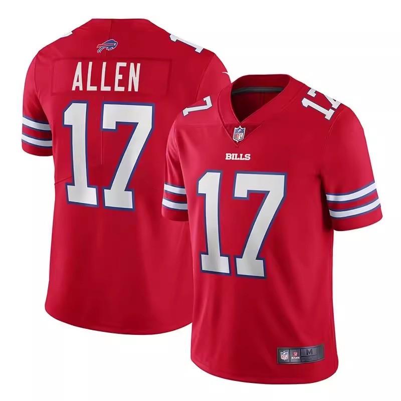 Buffalo Bills NFL Jersey 17 Josh Allen Mens Football Uniform Shirt - White Blue Red Black Camo Edition