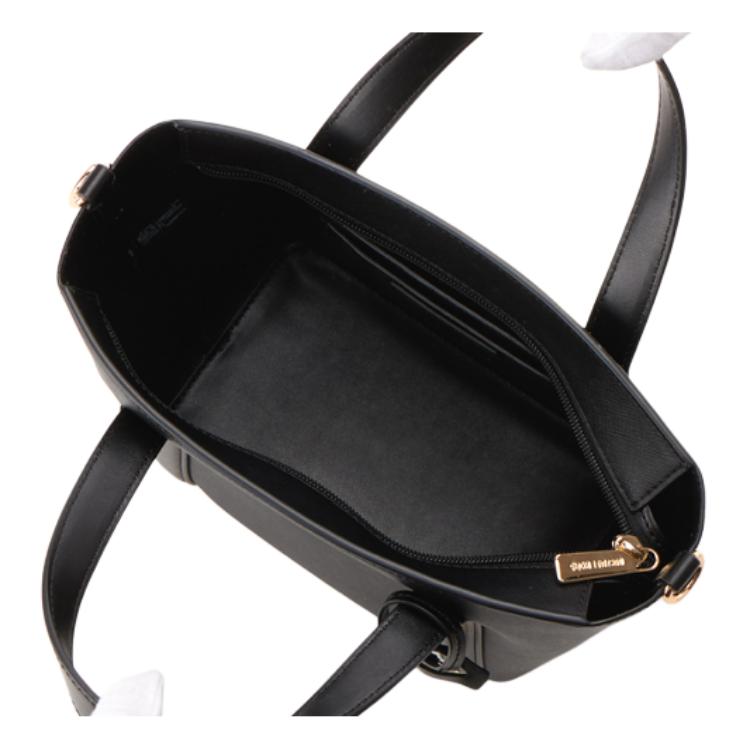 Michael Kors Mk Pratt Gold Logo Pendant Zipper Closure Canvas Tote Bag Women tote bags Black 35R4G0CT1I-BLACK