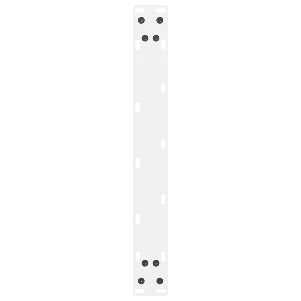 Vidaxl Coffee Table Legs, White, 2 Pcs, 60X(42-43) Cm, Steel