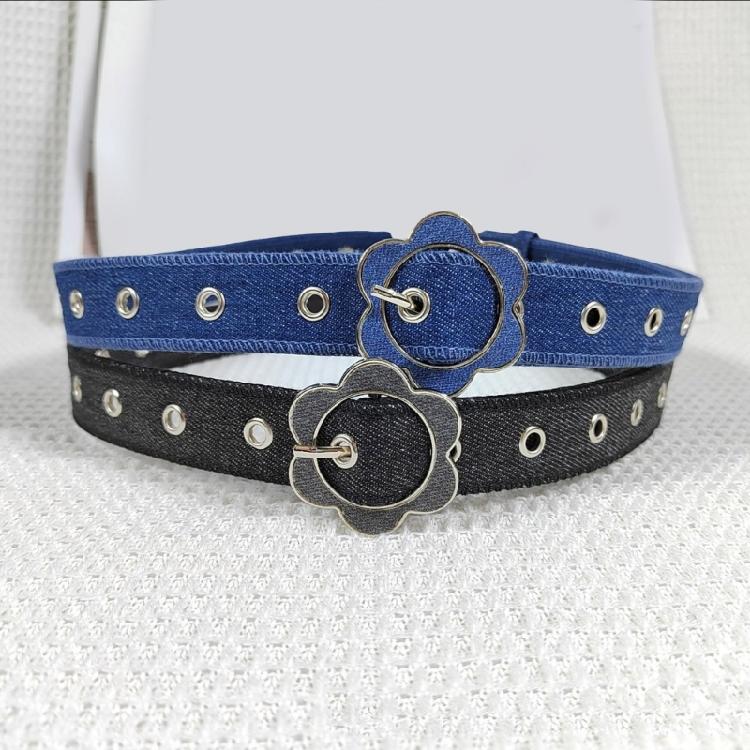 Flower Waist Chain Vintage Flower Denims Belt for Women Proms Stage and Club Party Casual Wear Elaborate Jewelry