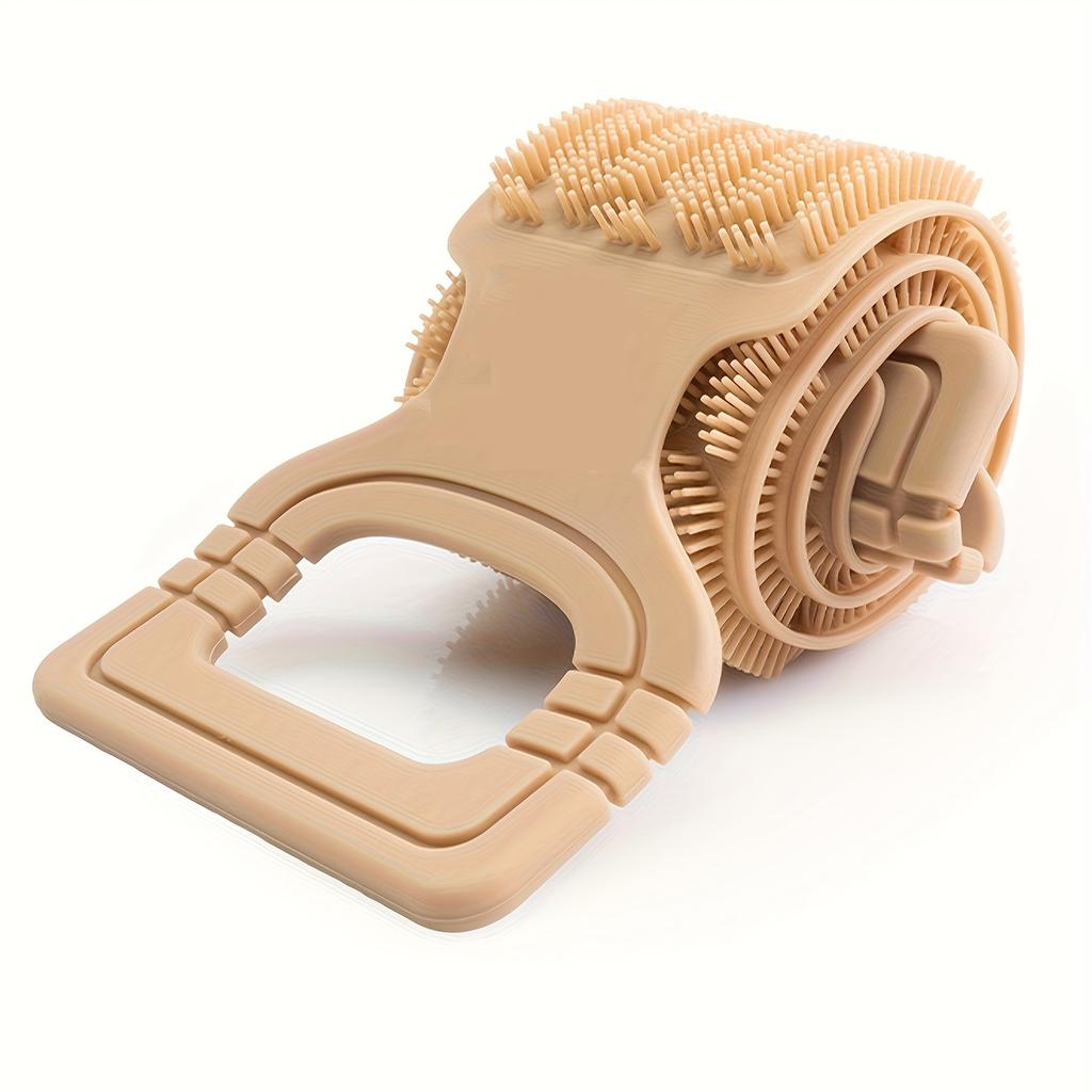 Silikon-Rückenschrubber-Handtuch mit Seilgriffen - Peeling-Badeutensil für Tiefenreinigung, texturierte Oberfläche für gute Erreichbarkeit & effektives Peeling