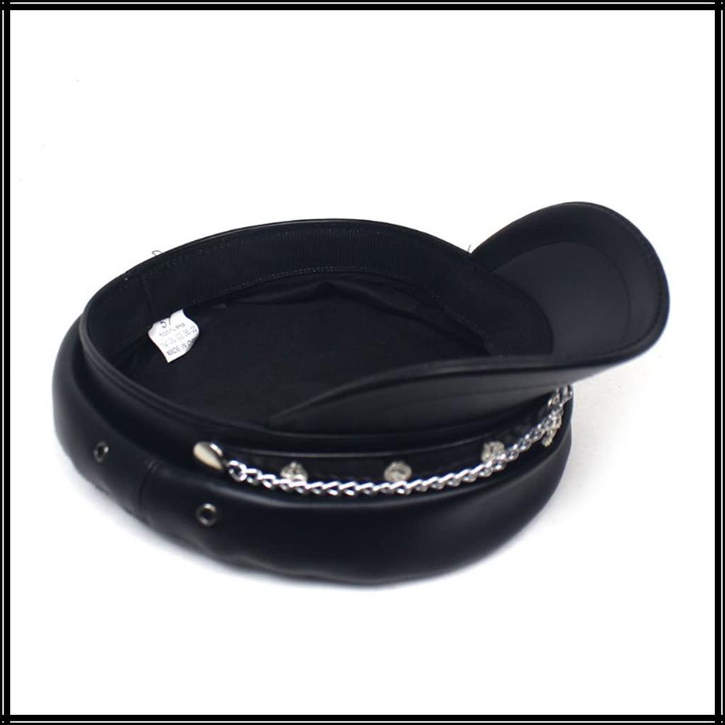 Casual CA609 [White Fang] Cap, Chain, Anchor, Plain, Hat, Scene, Cosplay, Design, Women's (Black)