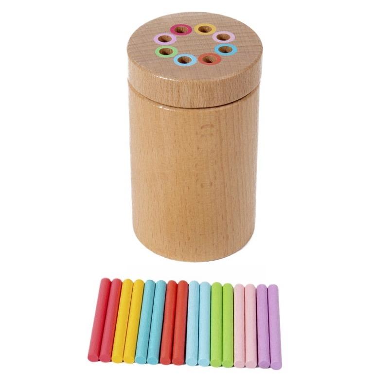 

Children s Wooden Magnetic Color Stick Classification Box Teaching Aid Color Cognition Matching Game Educational Toys for Kids