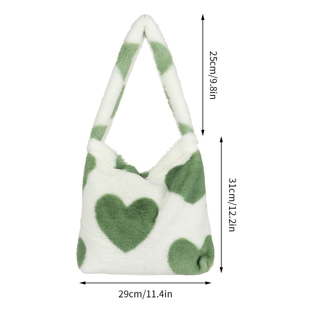 Spring Fresh Fluffy Shoulder Bag Top-handle Bag Female Autumn Winter Handbag Plush Tote Fashion Shopping Bag