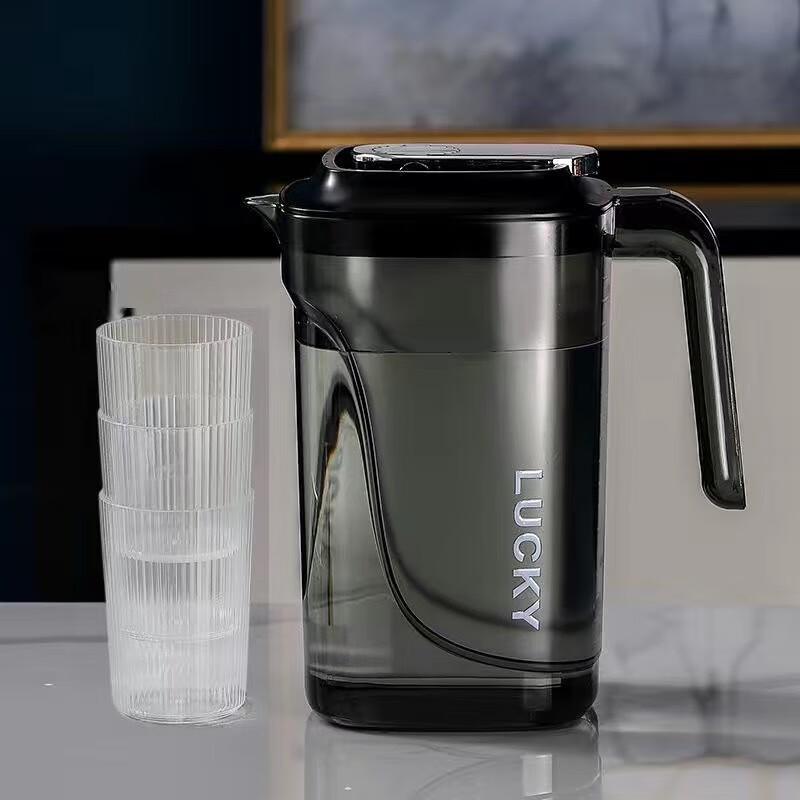 Summer Refrigerator Cold Water Pitcher & Cups Set 2200ml Pitcher + 3 Cups