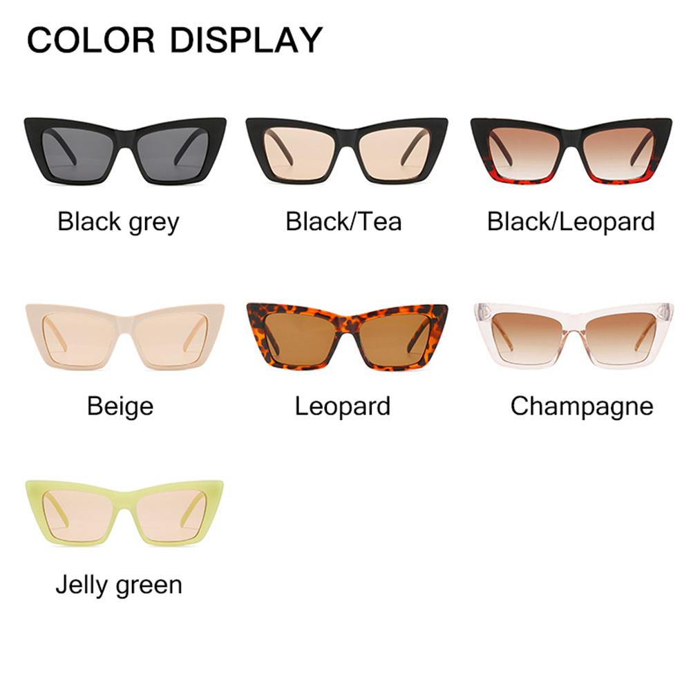 1PC Trendy Square Cat Eye Sunglasses Women Men Retro Sun Glasses UV400 Protection Eyewear Summer Fashion Eyeglasses Accessories