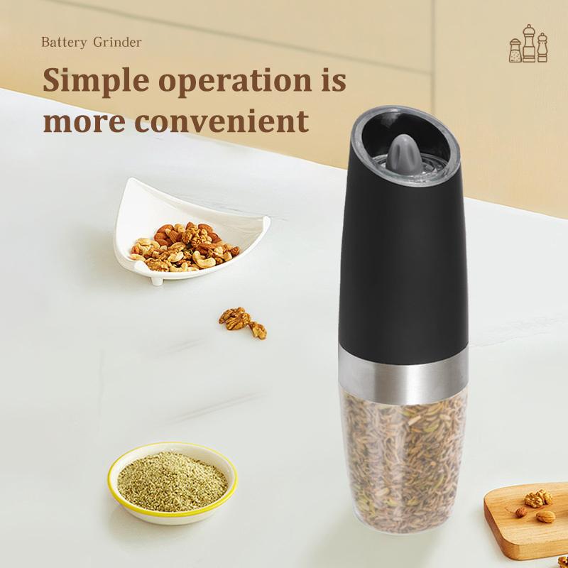 Electric Pepper Grinder Salt And Pepper Grinder Adjustable Coarseness Spice Mill With Led Light Kitchen Tool