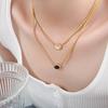 18K Gold Titanium Steel Twist Chain Pendant Necklace - Retro Hip Hop Clavicle Jewelry for Women