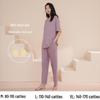 Women's Summer Short-Sleeve Modal Cotton Pajama Set with Chest Pad