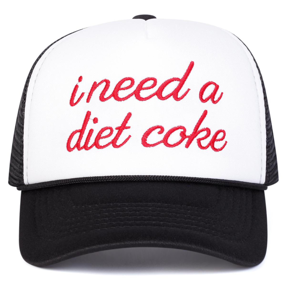Unisex I Need A Diet Coke Embroidery Baseball Net Caps Spring Summer Outdoor Adjustable Casual Hats Sunscreen Hat Sports Cap