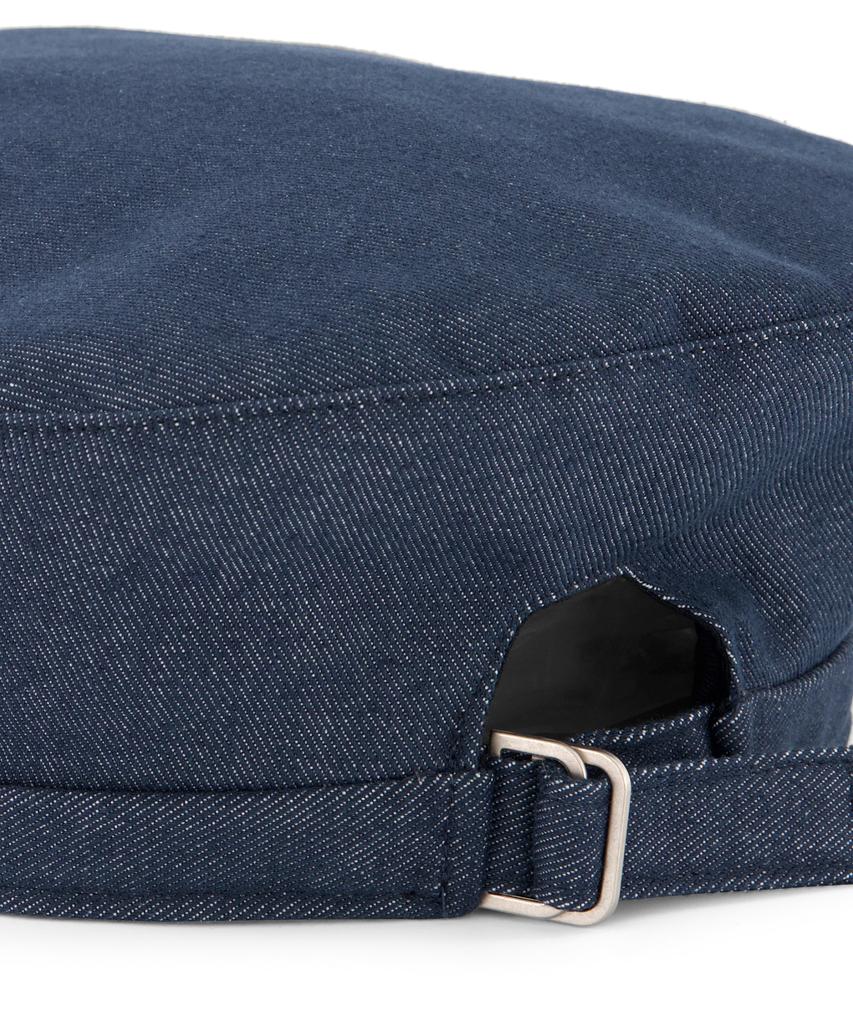 Eondeokeonteulol Big Size Oversized Denim Classic Adjustable Beret Unisex Hat Uc / Over Fit Beret / Denim Bl