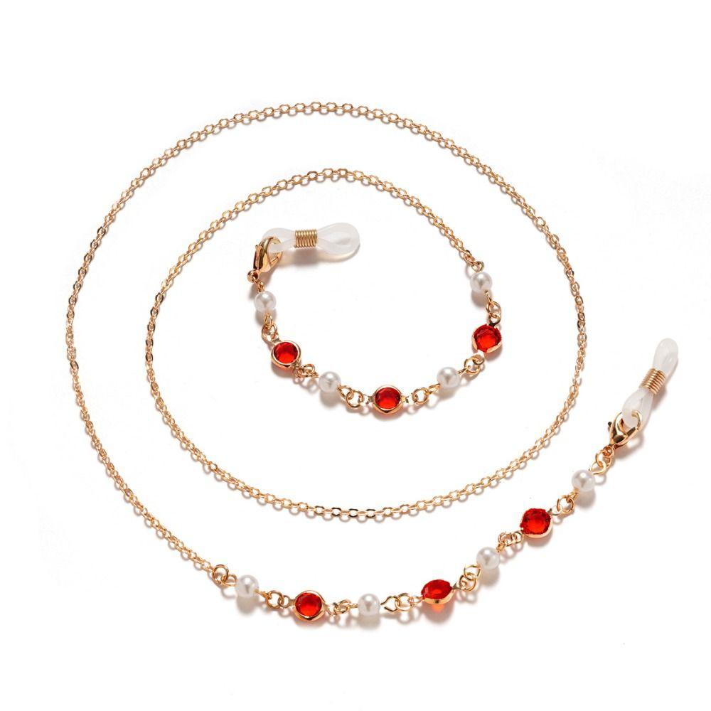 1PC Pearl Beaded Eyeglasses Chain Alloy Sunglasses Lanyard New Glasses Strap Fashion Accessory