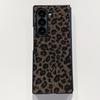 Luxury Fashion Business Sle Flush Leopard Leather Textured Phone Case For Samsung Galaxy Z Fold 7 6 5 4 3 5G Hard PC Back Cover