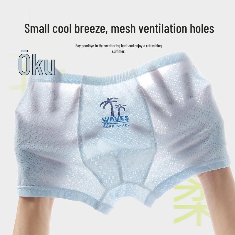 Boys' Teen Summer Ice Silk Boxer Briefs (Ages 13-15)