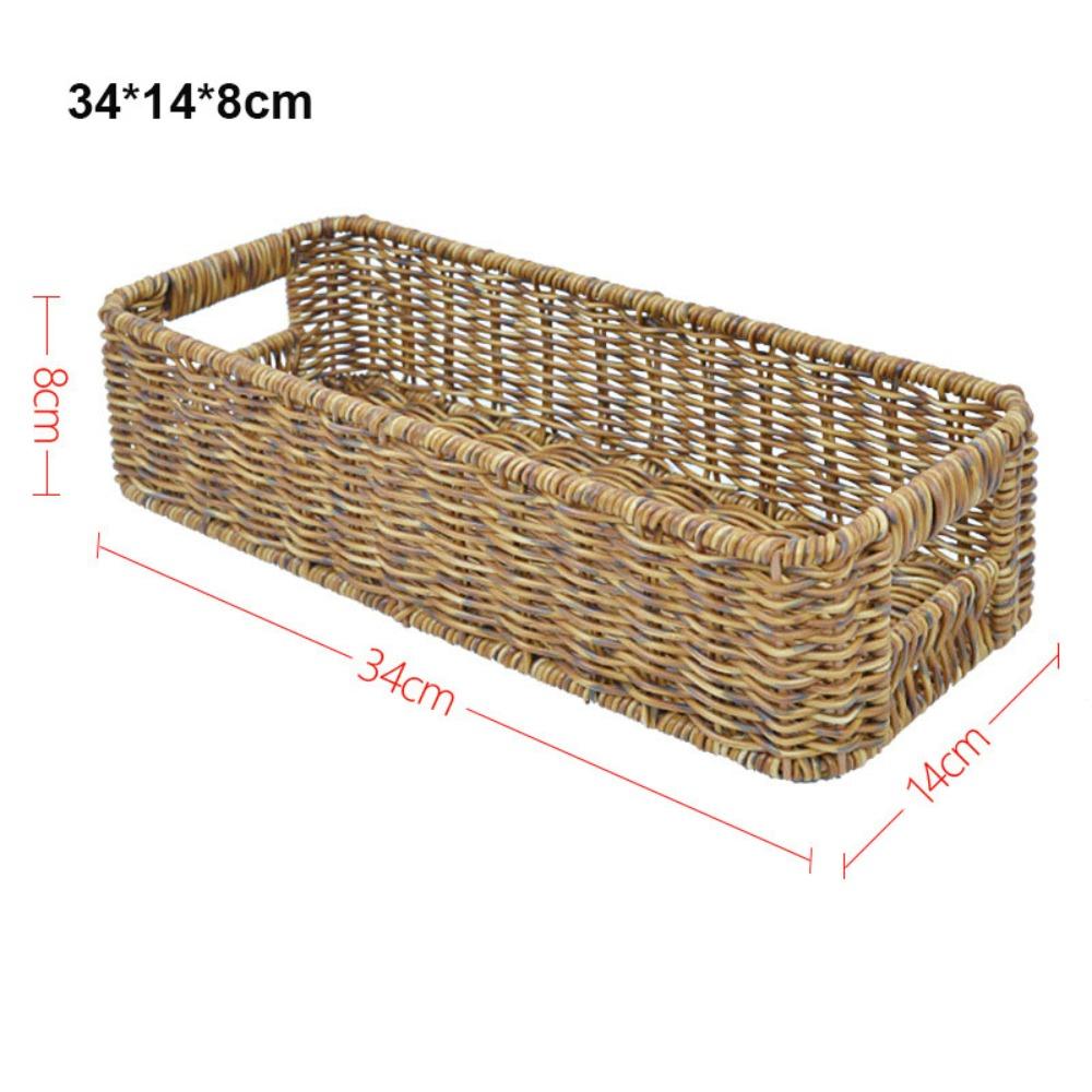 Household Rattan Woven Serving Baskets Cake Dim Sum Tray  Restaurant Serving Tabletop Display