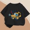 Boys' Pure Cotton Short-sleeved T-shirt New Style Medium and Large Children's Summer Round Neck Printed T-shirt Children's Loose Summer Wear Trend