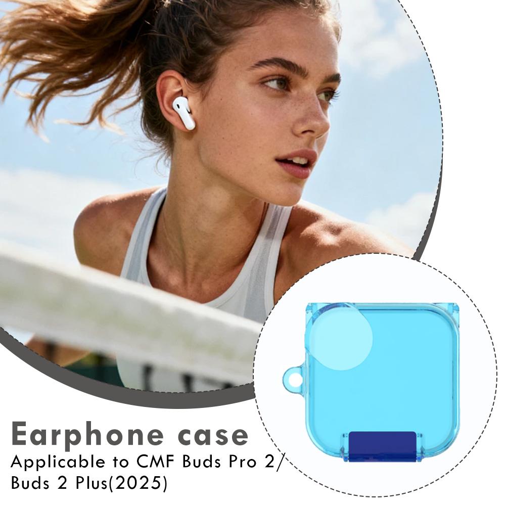 NEW Waterproof Transparent Compatible Case Cover For CMF Buds Pro 2/Buds 2 Plus Earphones TPU Prtoective Cover with Switch&Stand