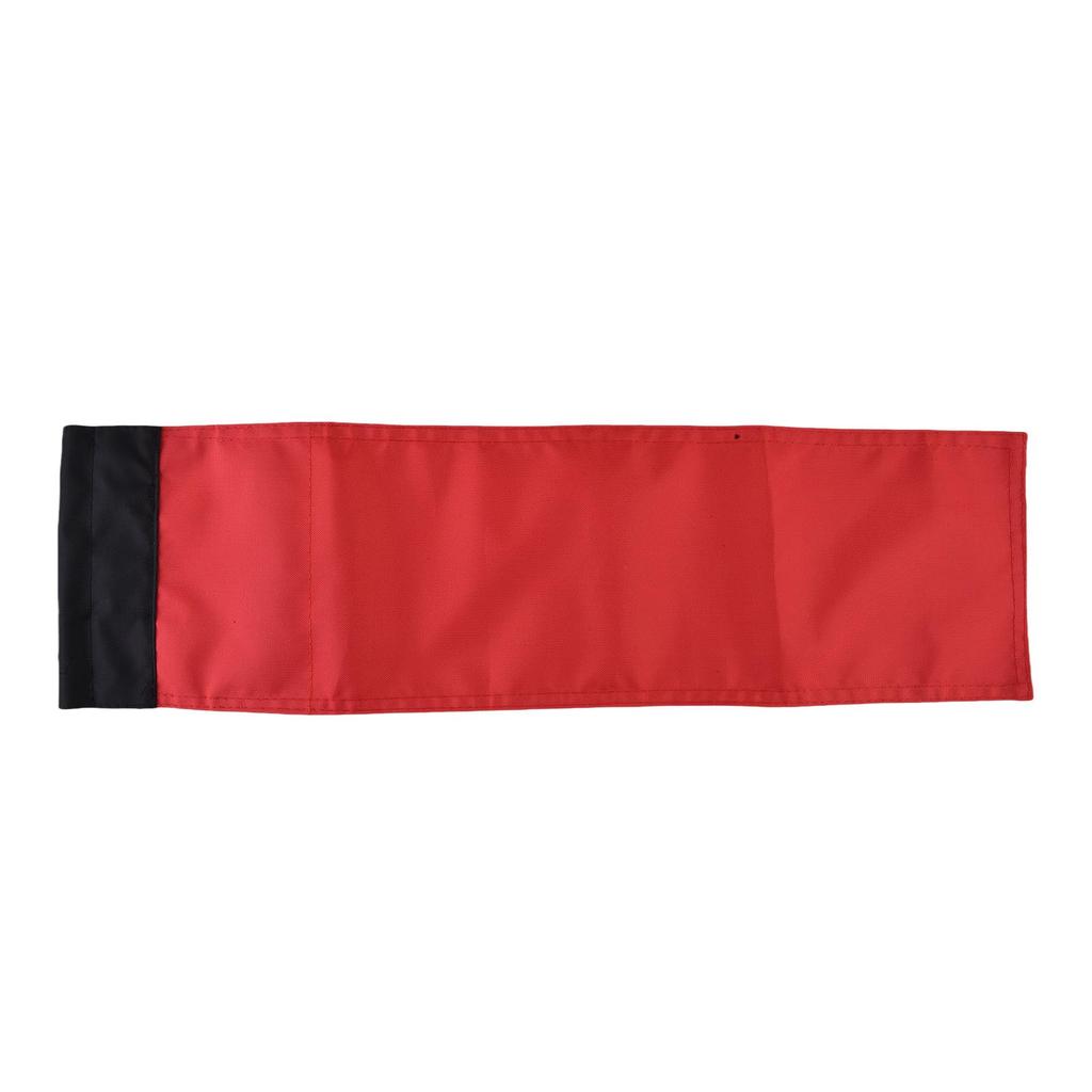Large Kayak   Flag with Pole, Storage Bag, Screws and Track Mount Base High Visibility 20x5.6 Inch