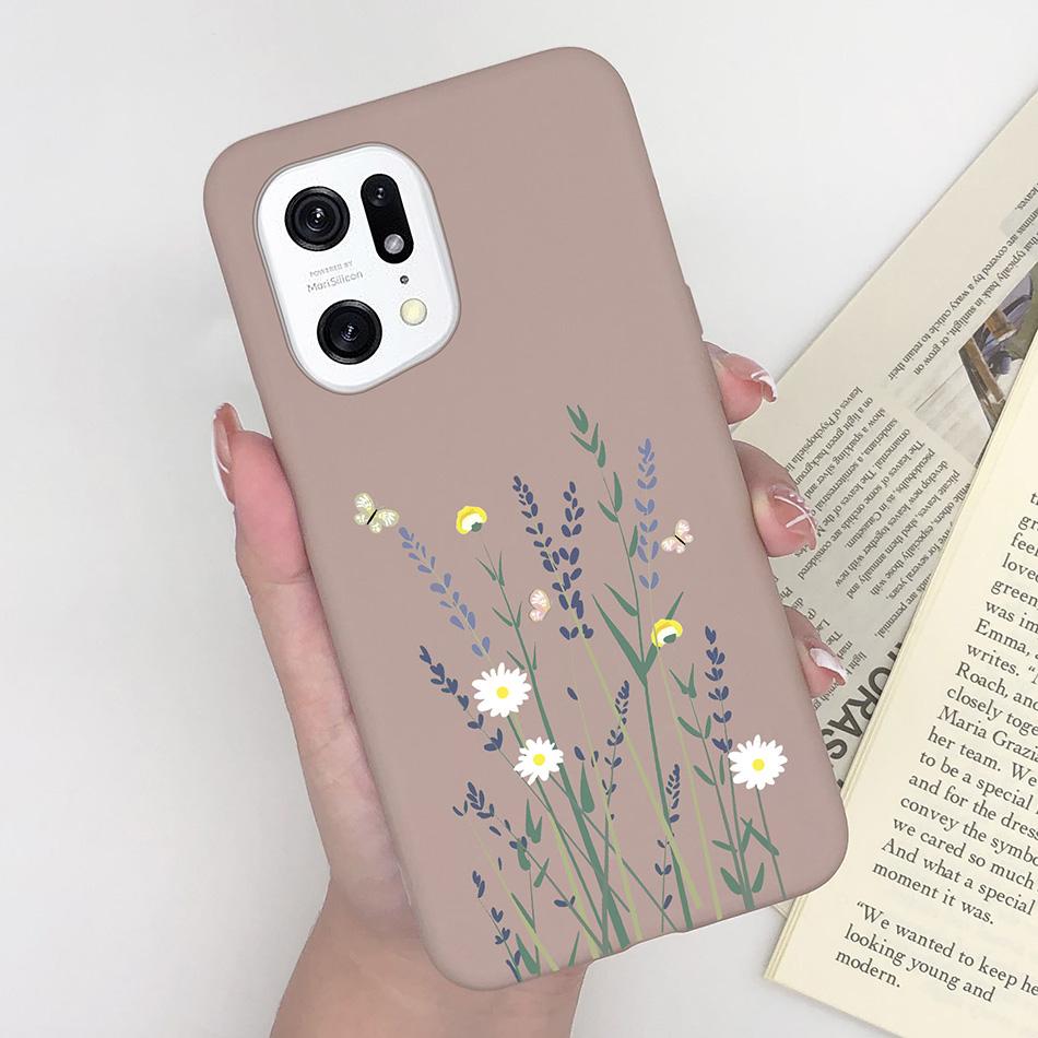 Für Oppo Find X5 Pro Lite Handyhülle Schmetterling Mattes Silikon Stoßfest Schwarze Abdeckung Für Oppo FindX5 X5Pro X5Lite Funda Coque