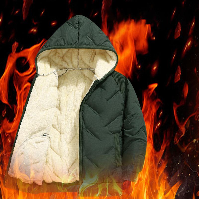 Dubbped Winter Keep Warm Boys Girl Jacket Lined With Velvet Thick Cotton Padded Hooded Coat Kids Children Out The Cold Outerwear
