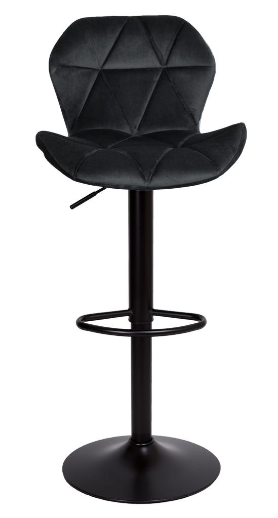 Sevilla verstellbarer Hocker, schwarz, Samt BL