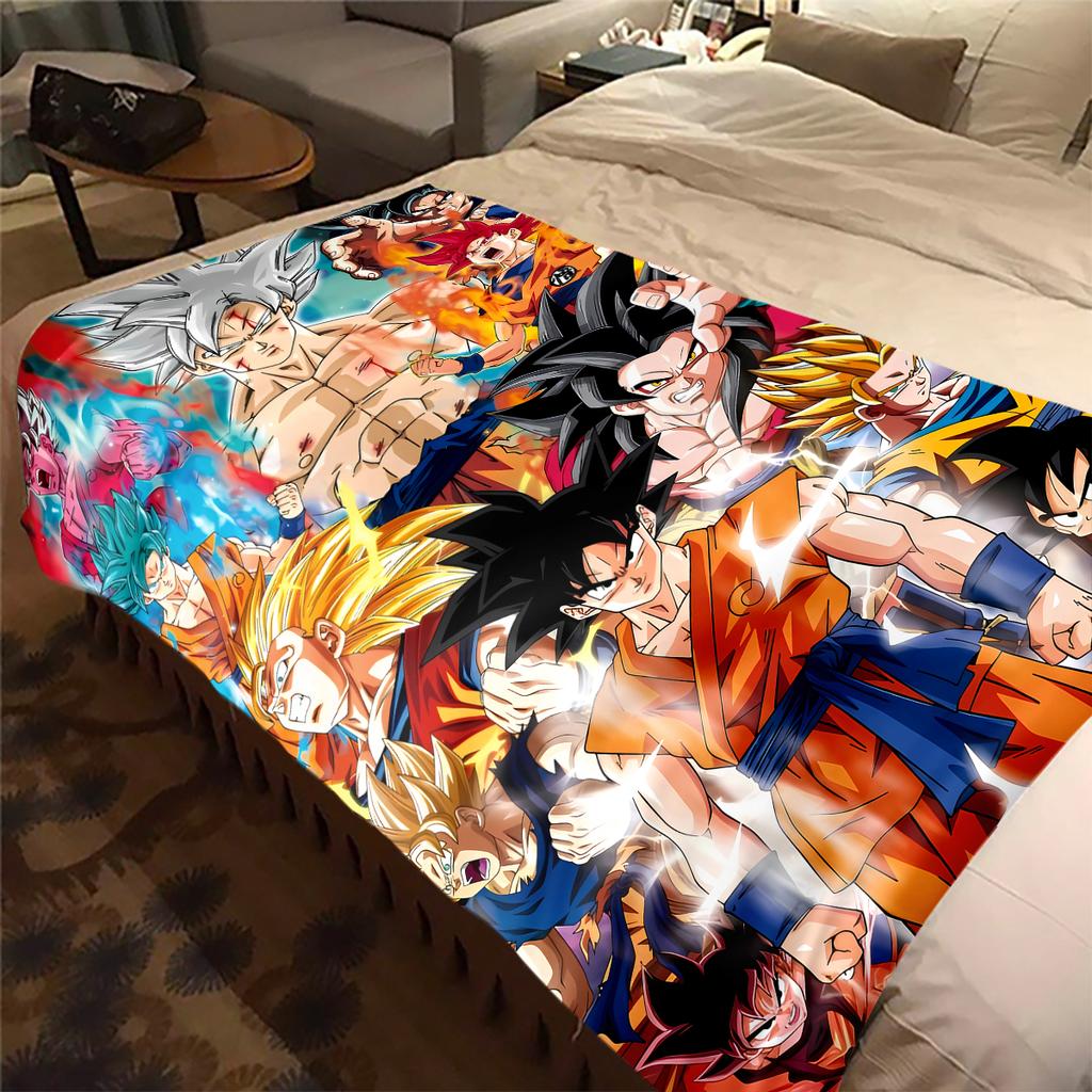 1PC Dragon Ball Super  Print Flannel Blanket, High quality All Seasons, Home Decor, Warmth and Comfort, Perfect for Christmas Gifts