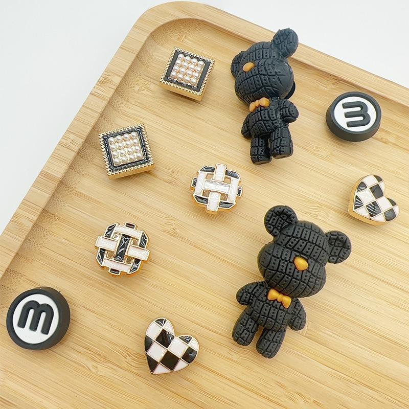 

10 шт. Набор модных шармов для обуви Аксессуары Пряжка для обуви с отверстиями Летний Милый Мультяшный Медведь DIY 3D Украшения для обуви для Bogg Bag