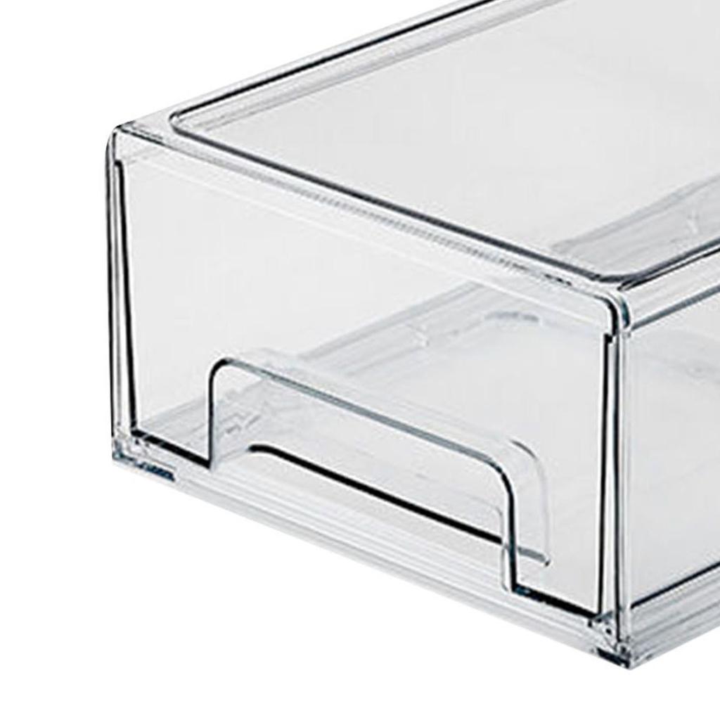Acrylic Desk Organizer Drawer Large Capacity Rectangular Shaped Transparent Desktop Storage Box for