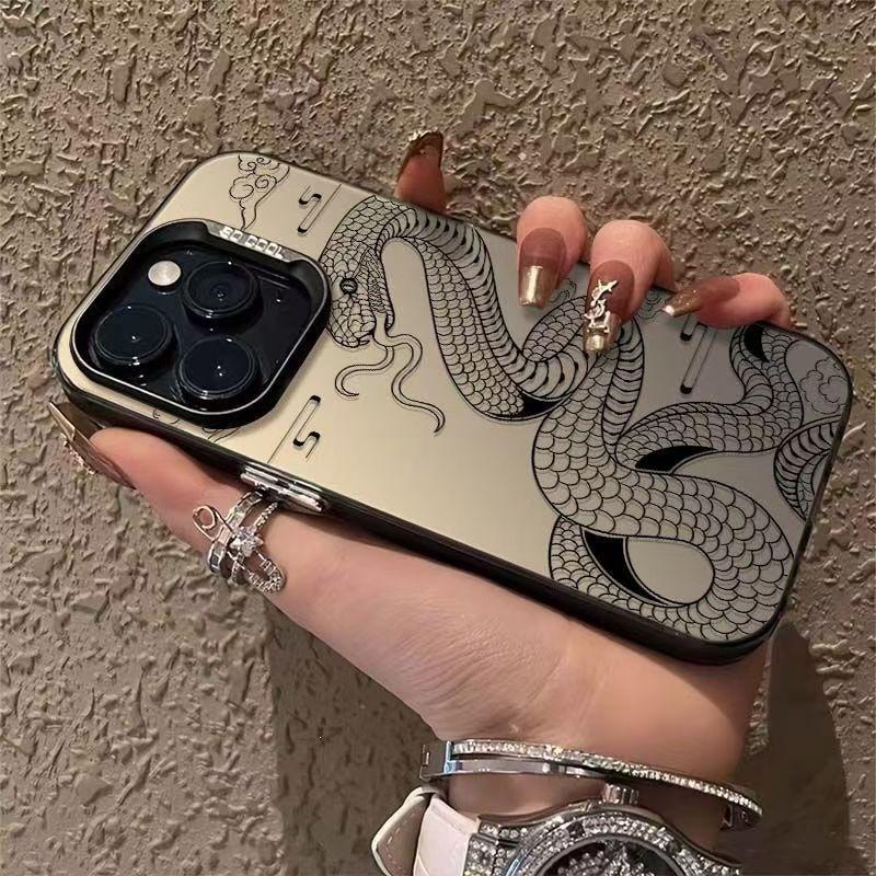 Line Black Snake for Apple 16PROMAX Mobile Phone Case iPhone15 Snake Year 14 Men and Women 13 Anti-drop 12/xr