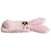 For iPhone 17 Pro Case Plush Cute Bunny Winter Fluffy TPU Phone Cover