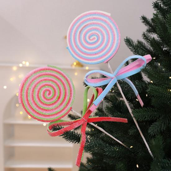 Imitation Large Lollipop Prop Ornament Fake Candy Decor Christmas Tree Garland Desktop Holiday Home Decor