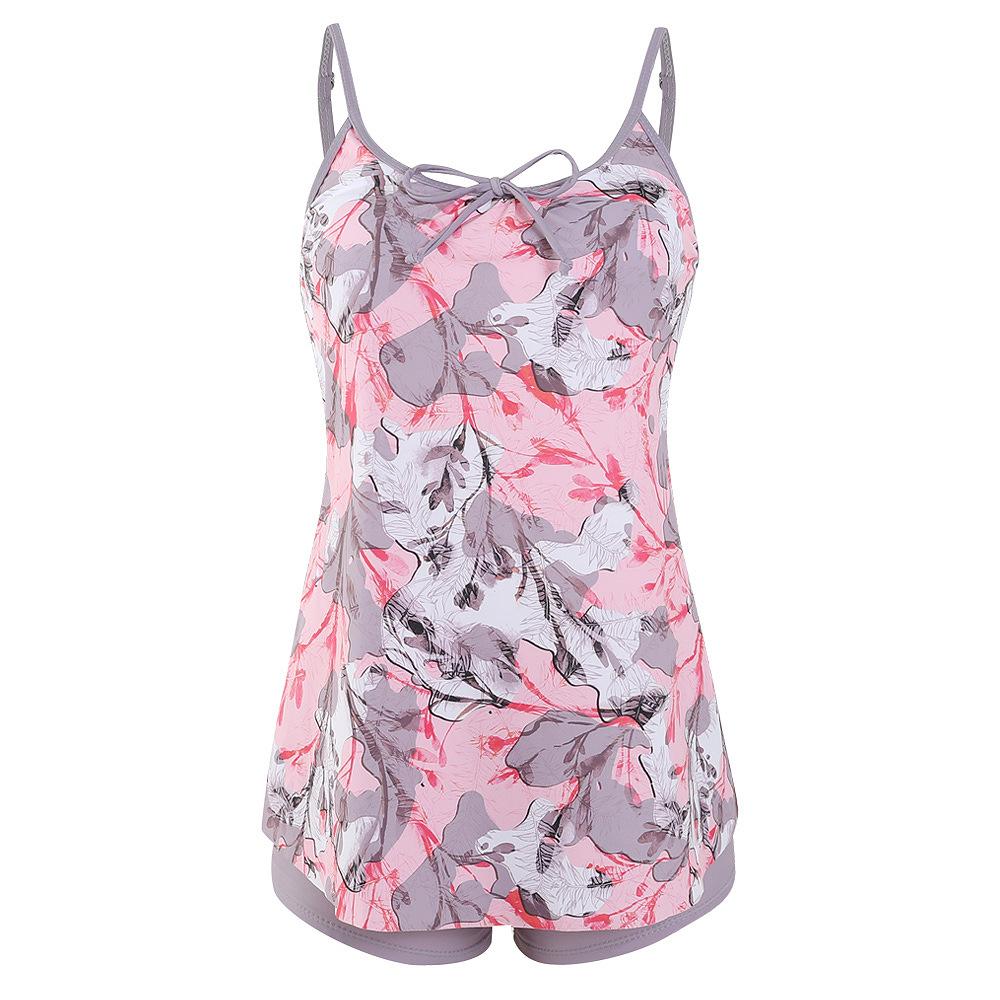 Split Large Size Flat Angle Swimsuit Women's Tankini Women's Printed Swimsuit