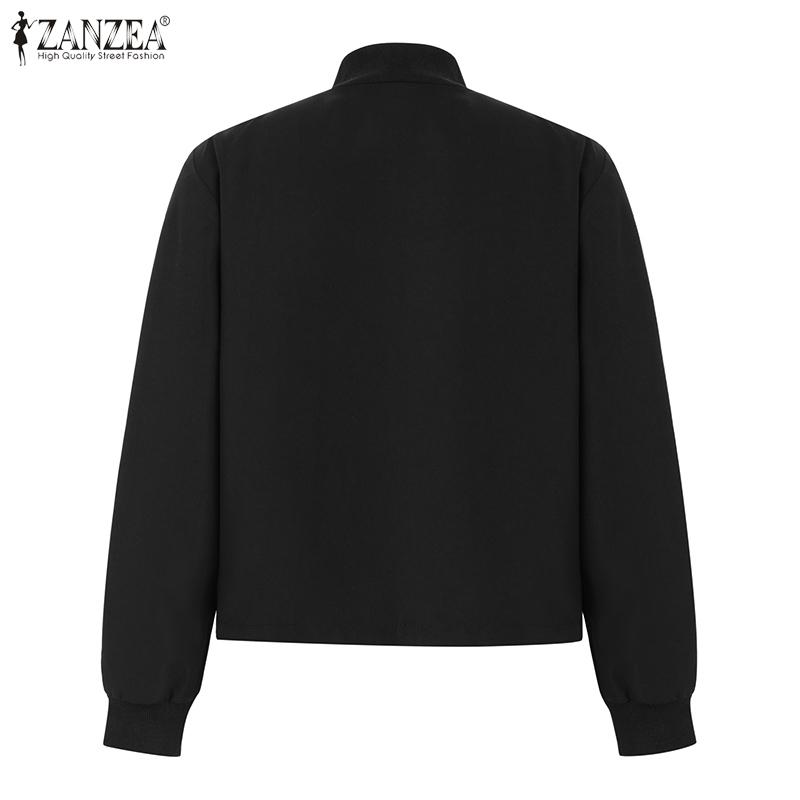 ZANZEA Women Vintage Lapel Long Sleeve Solid Color Loose Jackets