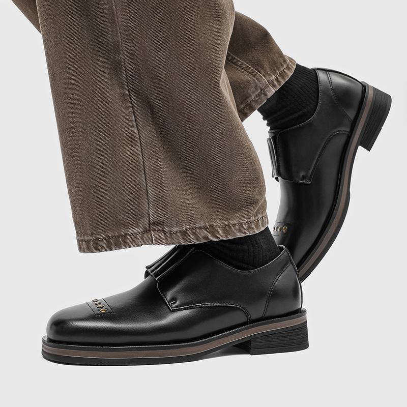 Fashion Luxury designer men's leather shoes Trendy comfortable daily style Work office Leisure Business height increasing shoes New