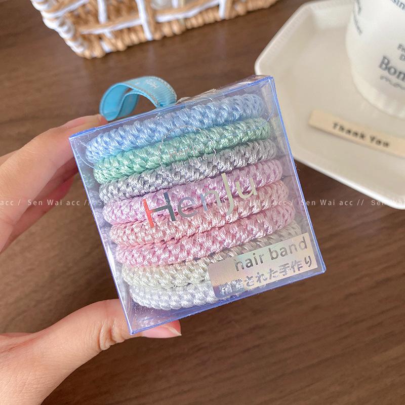 2025 Braided Headband Hair Band High Elastic Rubber Band Women's Hair Rope High Ponytail Hair Band Hair Accessories