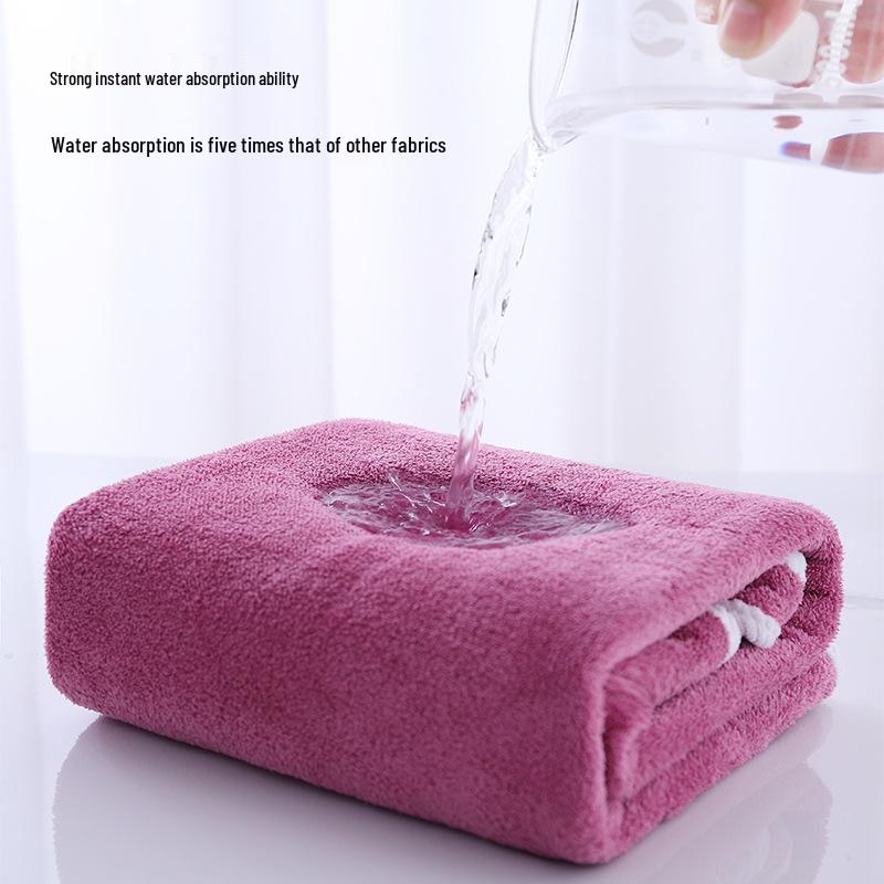 Women's Coral Fleece Wearable Bath Towel Dress – Soft, Water-Absorbing, No-Shed Summer Bathrobe for Home Use
