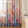 1PC Colorful Pastoral Style Fashionable Printed Curtains Full Blackout Curtains for Bedroom Living Room Balcony Window for Home Decor