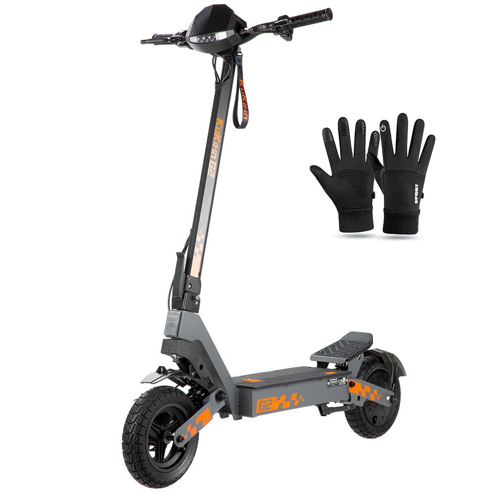 KuKirin Monopattino Elettrico G2 Velocità Massima 45Km/h Freni a Doppio Disco 48V 15.6Ah Autonomia Massima 55Km Display LCD Ruota 10" Carico Massimo 120kg