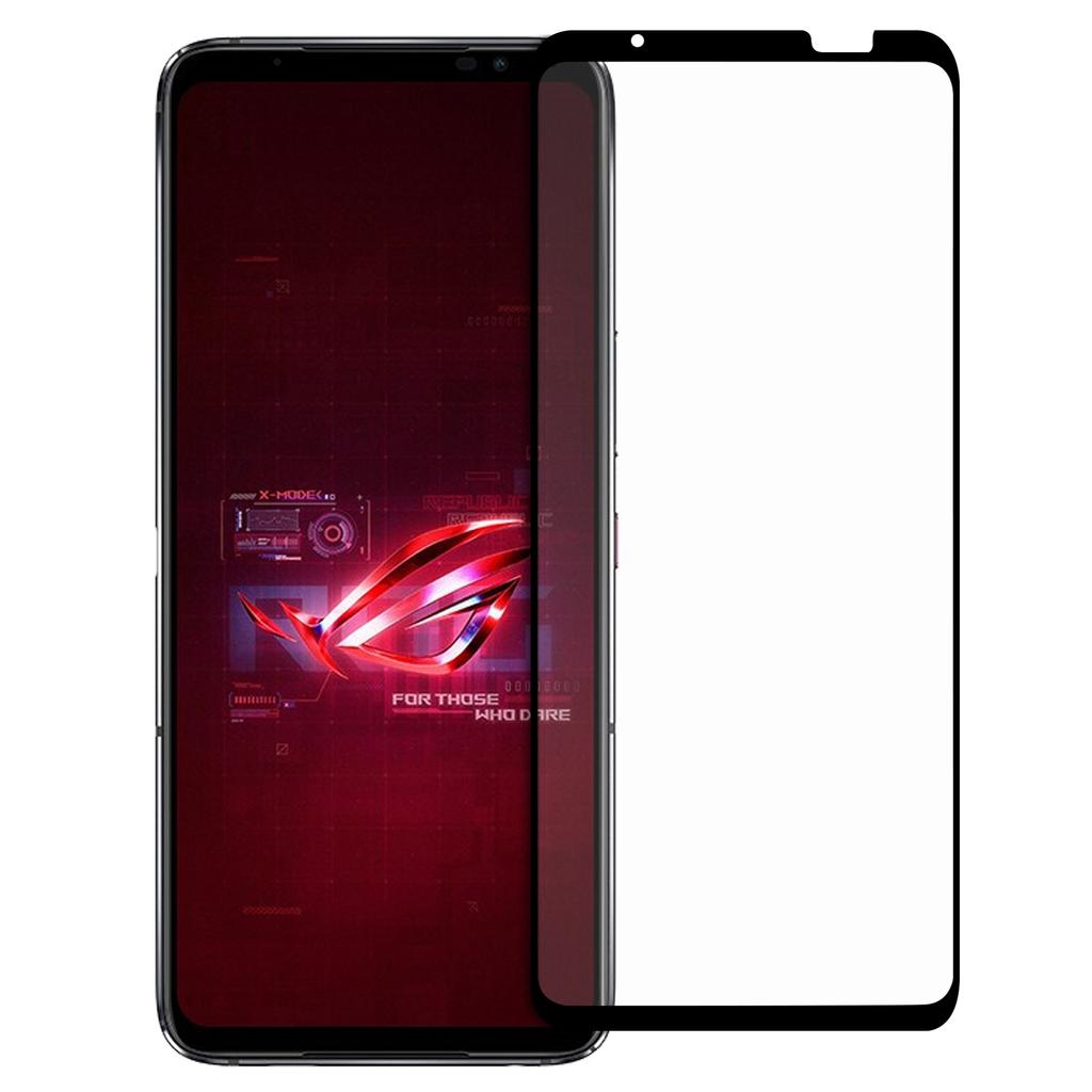 AGC Gehärtetes Glasfolie für Asus ROG Phone 6 5G, Vollklebend Vollabdeckend Bruchsicher Schwarzer Rand Displayschutz