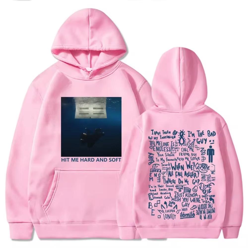 

2024 New Hit Me Hard and Soft Tour Hoodies Streetwear Men Women Fashion Vintage Sweatshirts Casual Oversized Pullovers Fans Gift S