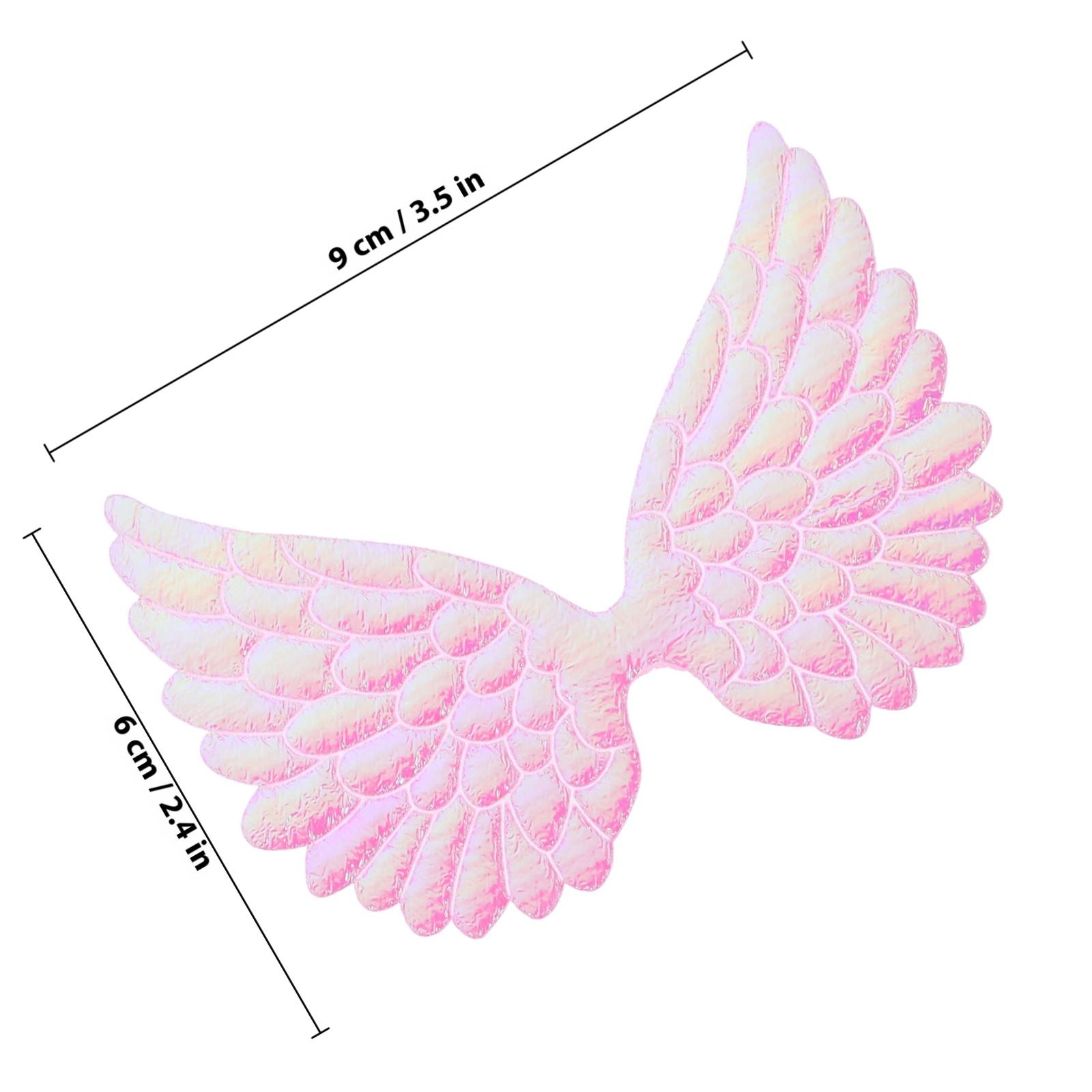 12 шт. Аксессуары Крылья ангела Легкие декоративные крылья для DIY поделок Одежда Сумка Рюкзак Свадебное украшение для вечеринки розовый